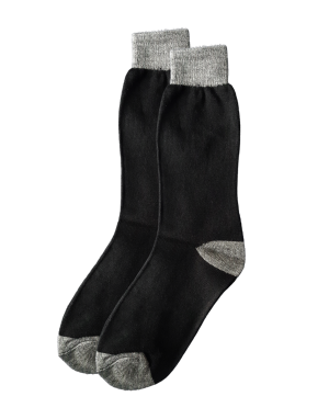 Men acrylic socks plain design black
